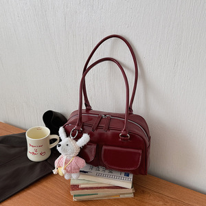 Sac à main haut de gamme pour femme style coréen 2026, décontracté et polyvalent, avec fermeture éclair, double poignée et doublure en polyester - Product Image 3