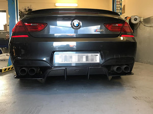 Diffuseur de pare-chocs arrière en fibre de carbone de style Vor 14-17 pour <span class=keywords><strong>BMW</strong></span> F06 F12 F13 M6 Coupé Berline - Product Image 5