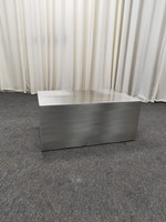Table basse rectangulaire moderne convertible et extensible en acier inoxydable de haute qualité, réglable en hauteur, directement de l'usine