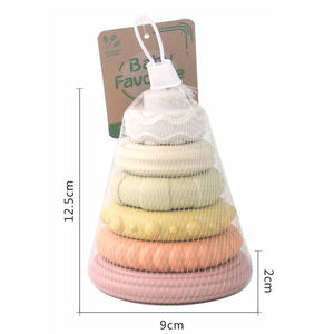 Jouets éducatifs BS en silicone, matériau écologique, anneaux sensoriels empilables pour tout-petits, tour d'empilage en silicone arc-en-ciel pour bébé, jouet <span class=keywords><strong>de</strong></span> <span class=keywords><strong>bain</strong></span> - Product Image 2