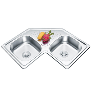 Fregadero Doble Octagonal para Cocina, Fregadero Esquinero para Cocina - Product Image 1