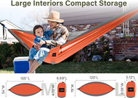Ultraleichte Tragbare Outdoor-Hängematte mit Robusten Baumgurten, Fallschirm-Nylon-Hängematte für Camping und Wandern, Abnehmbar