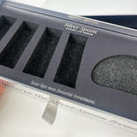 Scatola Regalo Personalizzata in Cartone Argento con Cassetto e Linguetta, Logo in Rilievo, Inserto in Schiuma Personalizzato per Confezioni di Prodotti Cosmetici e di Bellezza