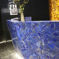 Fabrication de comptoir en marbre lapis lazurite naturelle dalle de lapis lazuli bleu carreaux de lapis lazuli