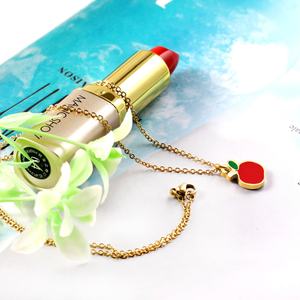 Collier pour femme, bijoux de mode, pendentif pomme rouge, bijoux pour femme, collier en acier inoxydable de qualité, cadeau - Product Image 3