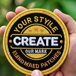 Custom Logo 3D Embroidery Patches-Eco-Friendly Twill <b>Fabric</b> Iron-On Style OEM/ODM Supplier for Hats & Bags - Product Image 3