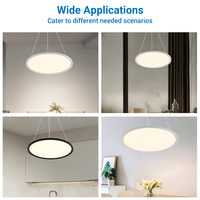 Vente en gros de luminaires suspendus LED pour plafond, blanc chaud, télécommandés, pour bureau, salle d'étude, salle à manger, bar, hôtel, 25w 36w 50w 60w 70w 80w