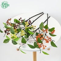 Bloesem Sprankelende Kunstmatige Plastic Fruitdecoratie Bes Korte Tak Bos 50cm Milieuvriendelijk voor Fotografie Props Keuken