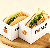 Boîtes à sandwich en papier personnalisées de qualité supérieure, contenants alimentaires, emballages pour sandwichs, toasts, beignets, hamburgers