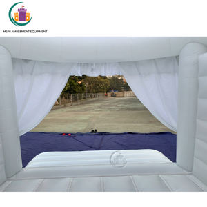 Château gonflable <span class=keywords><strong>blanc</strong></span> romantique avec ventilateur pour cérémonie de mariage Décorations élégantes de videur de mariage - Product Image 6