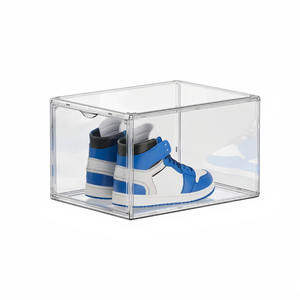 Boîte en acrylique, vitrine transparente anti-poussière pour collections de chaussures, casquettes de baseball, organisateur de chapeaux - Product Image 1