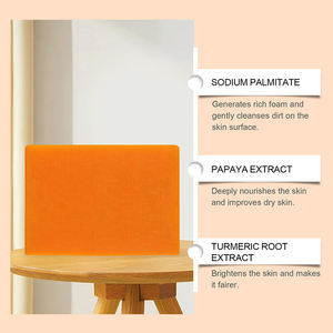 Jabón Artesanal de Cúrcuma y Papaya con Ácido Kójico para el Cuidado de la Piel, <span class=keywords><strong>Aclarante</strong></span> y Blanqueador, <span class=keywords><strong>Natural</strong></span> y Orgánico, Personalizado de Fábrica - Product Image 3