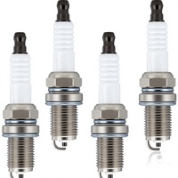 Bougie d'allumage en acier allié RC12YC 14 mm pour tondeuse à gazon OLIVER BS 491055 491055S 692051 792015 5066 Kohler 25 132 12-S M78543 (Pack de 4)