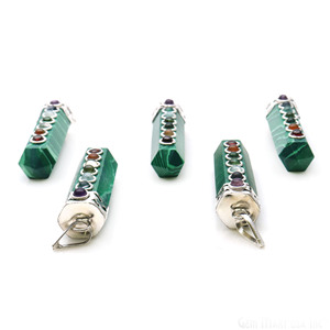 Power Healing Seven Chakra Point Pencil Colgante de piedras preciosas naturales - Product Image 5