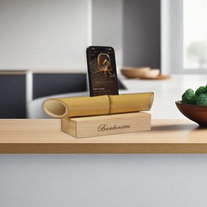 Bambousties Bamboo Phone Stand For <b>IPhone</b> Desktop Portable Mobile <b>Holder</b> - Product Image 3