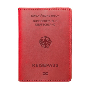 Porte-<span class=keywords><strong>passeport</strong></span> <span class=keywords><strong>allemand</strong></span> Yamo Fashion en cuir véritable, portefeuille de voyage sans fermeture - Product Image 5