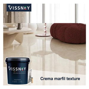 Adhesivo Acrílico Ecológico Vissney para Microcemento, Renovación de Paredes de Concreto, Económico, Color Beige Español Crema Marfil Mármol - Product Image 4
