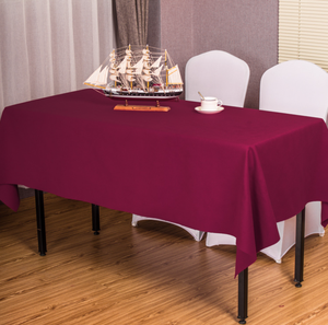Modern <b>White</b> 100% Polyester Woven Oilproof Disposable <b>Tablecloth</b> Plain Dyed Customizable Size for Dining Picnics Events Hotels - Product Image 1