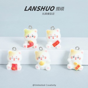 จี้รูปแมวการ์ตูน ทำจากโลหะผสมสังกะสี ชุดเครื่องประดับ DIY สำหรับพวงกุญแจ ตกแต่งรถยนต์ ของขวัญสำหรับทุกเพศ - Product Image 3