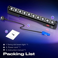 Barre de projecteurs LED mobiles Pro Stage Lighting 10 yeux avec contrôle DMX512, 2 angles de lumière, 12571 Lux pour théâtre, concert, salle de spectacle