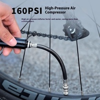 TOSUOD pompa sepeda listrik Mini portabel, pemompa Aluminium tekanan tinggi untuk sepeda jalan dan gunung dengan katup Schrader