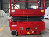 Plateforme élévatrice WELIFTRICH 6m, élévateur à ciseaux électrique hydraulique avec capacité de charge de 300 kg, acier, garantie 1 an