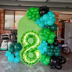 Superventas 12 unids/set verde camuflaje Digital Pixel globos decoración de fiesta de <span class=keywords><strong>cumpleaños</strong></span> para niños conjunto de globos - Product Image 6