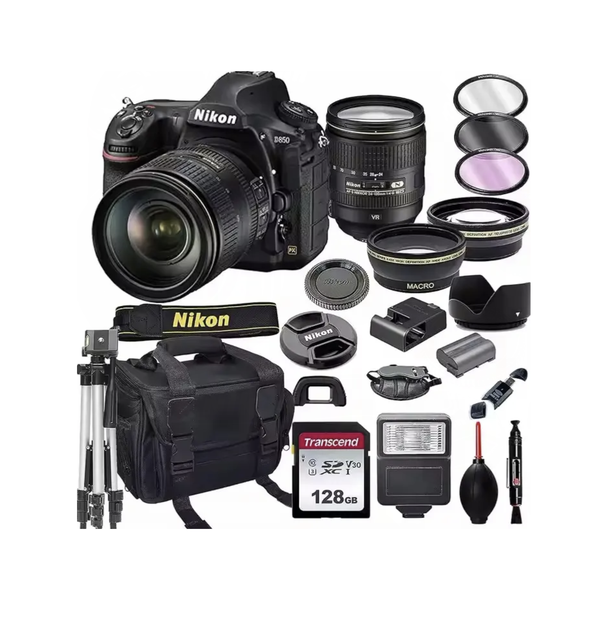 New 100% BEST QUALITY FOR NIKONS D850 DSLR Cameras 24-120mm F/4G AF-S ED VR Lens+ 64GB Pro With Extra Accessories Promo Sales