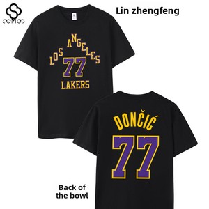 เสื้อแข่งทีมเลเกอร์ส ซิตี้ อิดิชั่น ฤดูใบไม้ผลิ/ฤดูร้อน รุ่นดอนซิช หมายเลข เสื้อยืดแขนสั้นสำหรับฝึกซ้อมบาสเก็ตบอล ทรงหลวม ผ้าฝ้าย 100% สไตล์สปอร์ต ลายตัวอักษร - Product Image 4