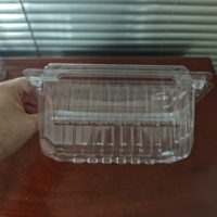 Boîte/conteneur d'emballage de fruits et légumes à clapet biodégradable en plastique PET transparent recyclé transparent pour la ferme