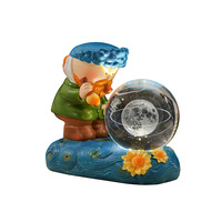 Vente en gros de lampes créatives Van Gogh Nuit étoilée, sphère en cristal blanc lumineuse, gravée en 3D, boule de cristal, emballage en boîte en papier, pour bureau