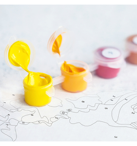 CHENISTORY 997305 aceite Diy pintura por números puesta <span class=keywords><strong>de</strong></span> sol belleza pintor pintura acrílica pintura abstracta sin marco - Product Image 5