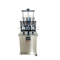 Ligne de production semi-automatique de remplissage de liquide pour machine de parfumerie à 4 buses pour l'emballage d'eau et de verre pour la fabrication de parfums