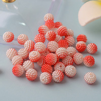 10/12/15 MM ABS dégradé coloré couleur perles avec trou bricolage plastique rouge Bbayberry forme perles en vrac pour la fabrication de bijoux