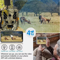 Cámara de Caza Celular 4G LTE de 48MP, Larga Duración de Batería, Cámara de Seguimiento de Animales, Cámara de Seguridad para Vida Silvestre