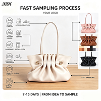 Sac fourre-tout minimaliste en cuir véritable froncé XISHANG pour femme, personnalisable avec logo et couleur, idéal pour les marques de mode