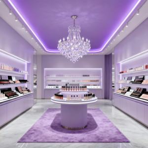 Meubles de présentation cosmétique professionnels : armoires à maquillage LED personnalisées, présentoirs rotatifs et stands d'îlot central - Product Image 1