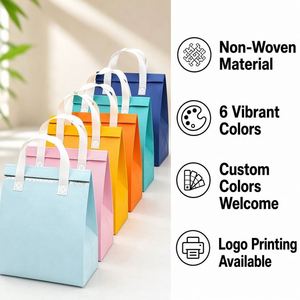 Sac isotherme personnalisé en non-tissé avec logo, sac de livraison alimentaire thermique, doublure en aluminium, réutilisable, multicolores, pour le chaud et le froid - Product Image 4