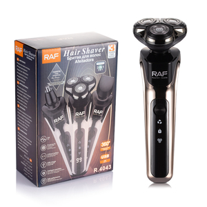 เครื่องโกนหนวด RAF 3 in 1 แบบพกพา ใช้แบตเตอรี่ลิเธียม USB  มัลติฟังก์ชั่น 3w  ใบมีดลอยได้ หมุนได้ 360 องศา รุ่นวินเทจ T9 Elec - Product Image 1