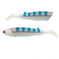 Leurre souple géant à queue de pagaie, pailleté dégradé, 22cm et 26cm, deux tailles, pour la pêche en haute mer