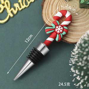 Christmas Themed Silicone Wine <b>Bottle</b> <b>Stopper</b> Cute Xmas Tree Sock House Candy Cane Design Reusable Sealing Wine Plug Holiday - Product Image 3