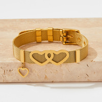 Bracelet chaîne de montre, mode coréenne, design tressé Amour éternel, bijoux de couple, vente en gros