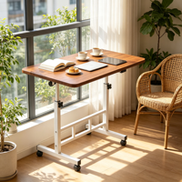 Table d'ordinateur portable pliable, ergonomique, réglable en hauteur, convertible, pivotante, durable, écologique, en bois
