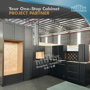 ตู้กับข้าวทำจากไม้พรีเมี่ยมพร้อมเคาน์เตอร์/มือจับอ่างล้างจาน - Product Image 2