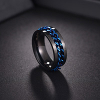 Bague rotative en acier au titane pour hommes Bijoux à main en acier inoxydable populaires avec pression réduite Semblable à l'anneau de bouteille de bière