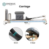 Reformer de Pilates Plegable Ajustable de Aluminio de Primera Calidad ONEMAX, 6 Resortes de Resistencia, Diseño Ecológico, Funcionamiento Silencioso