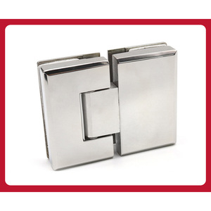 Pince à verre en acier inoxydable 304, double charnière à 180 degrés, finition brossée, pour porte pliante, porte d'armoire battante - Product Image 5