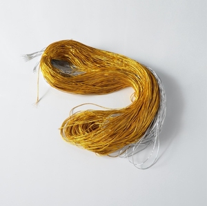 Bán Buôn 1.0Mm Vàng Và Bạc Đàn Hồi Dây Dây 100% Polyester Cho Túi Xách Hàng May Mặc Giày Treo Tag Dây Tráng Kết Thúc - Product Image 5