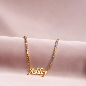 Collar <span class=keywords><strong>con</strong></span> <span class=keywords><strong>Nombre</strong></span> Personalizado <span class=keywords><strong>de</strong></span> Acero Inoxidable <span class=keywords><strong>con</strong></span> Cadena <span class=keywords><strong>de</strong></span> Circonita y Certificación CE, Personaliza <span class=keywords><strong>tu</strong></span> Regalo <span class=keywords><strong>con</strong></span> un Colgante <span class=keywords><strong>con</strong></span> <span class=keywords><strong>Nombre</strong></span> Personalizado - Product Image 3