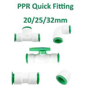 PPR phụ kiện đường ống 20mm 25mm 32mm Doanh biến đường kính khuỷu tay TEE linh hoạt nóng chảy miễn phí kết nối - Product Image 2